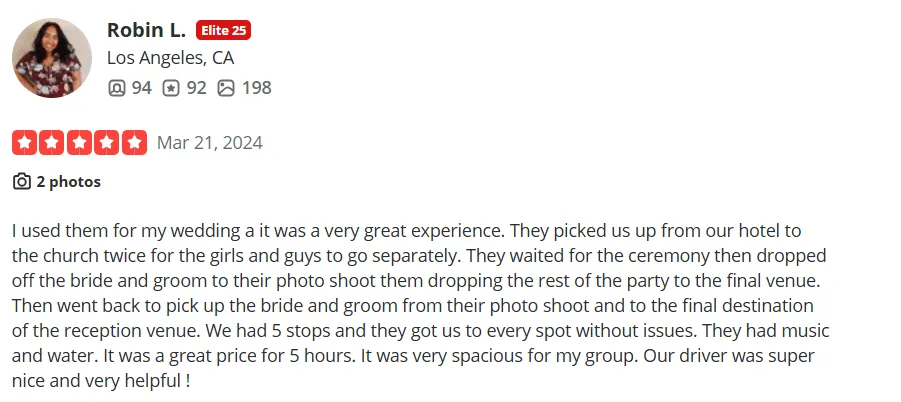 5-star review from Robin L.